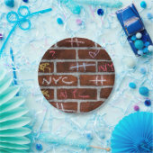 New- York Citystraßegraffiti-Foto Pappteller (Party)