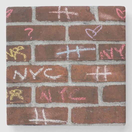 New- York Citystraßegraffiti-Foto Steinuntersetzer (Vorderseite)