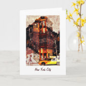 New- York Citystraßencollagen-Grußkarte Karte (Gelbe Blume)