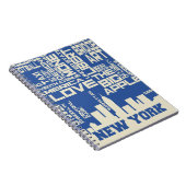 New- York Citytypographie-Plakat Notizblock (Rechte Seite)
