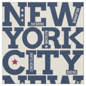 New- York Citytypographiegewebe Stoff (Nahaufnahme)