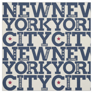New- York Citytypographiegewebe Stoff