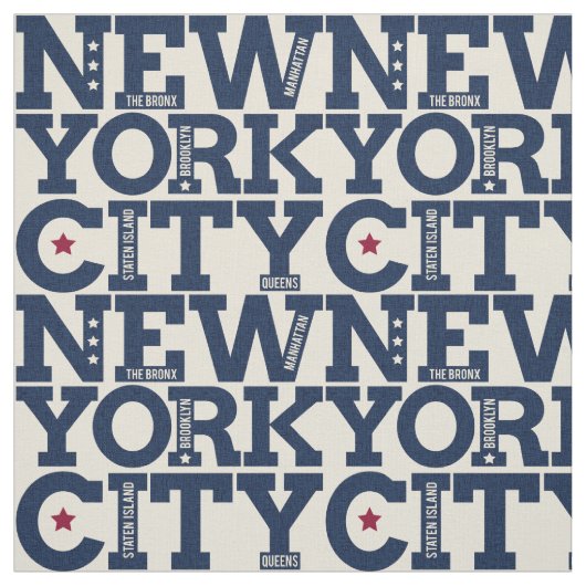 New- York Citytypographiegewebe Stoff (Muster)