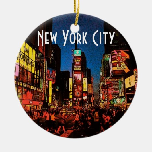 New- York Cityverzierung Keramik Ornament (Vorne)