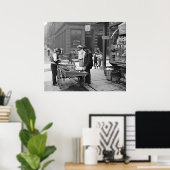 New York Clam Seller in Mulberry Bend 1900 Poster (Heimbüro)