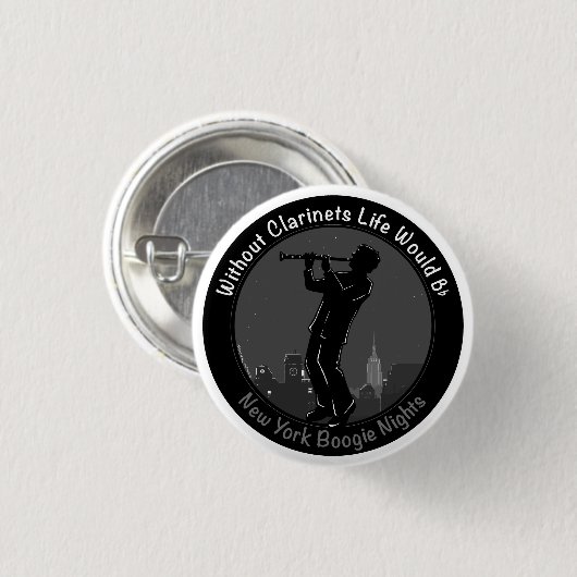 New York Clarinet Player Button (Vorne & Hinten)