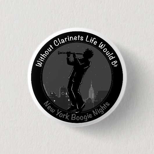 New York Clarinet Player Button (Vorderseite)