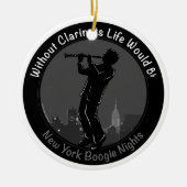 New York Clarinet Player Keramikornament (Vorne)