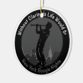 New York Clarinet Player Keramikornament (Links)