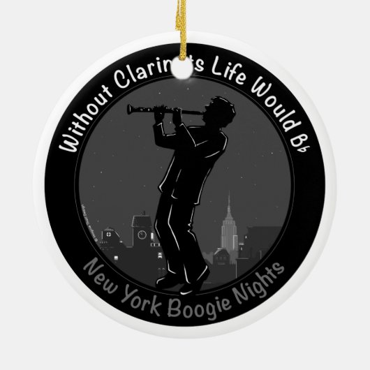 New York Clarinet Player Keramikornament (Hinten)