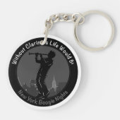 New York Clarinet Player Schlüsselanhänger (Rückseite)