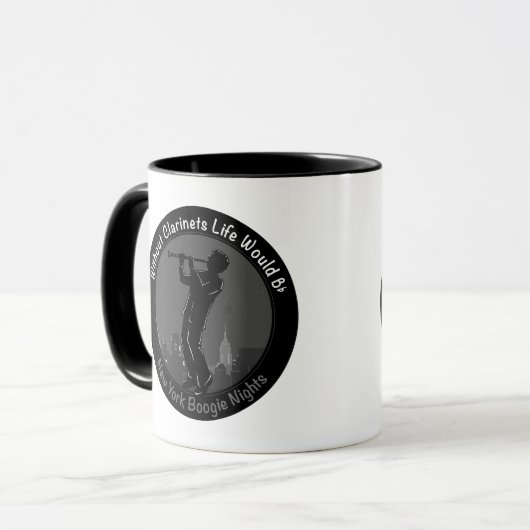 New York Clarinet Player Tasse (Vorderseite Links)