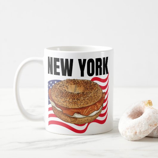 New York Classic Mug Kaffeetasse (Mit Donut)