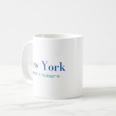 New York Classic Tasse mit GPS-Koordinaten (Vorderseite Links)