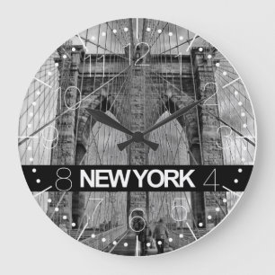 New York clock Brooklyn bridge Große Wanduhr