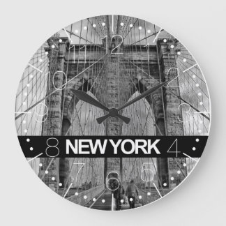 New York clock Brooklyn bridge Große Wanduhr