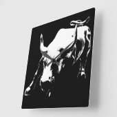 New York Clock Ohrs Decor NY Wall Clock Quadratische Wanduhr (Winkel)