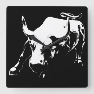 New York Clock Ohrs Decor NY Wall Clock Quadratische Wanduhr