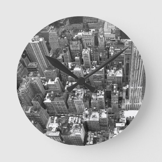 New York Clock Ohrs Decor NY Wall Clock Runde Wanduhr (Vorderseite)