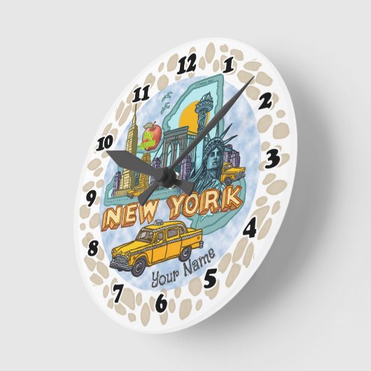 New York Clock Runde Wanduhr (Winkel)