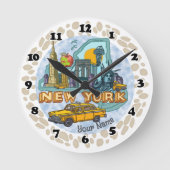 New York Clock Runde Wanduhr (Vorderseite)
