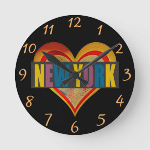 New York Clock Runde Wanduhr
