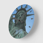 New York Clock Statue of Liberty Wall Clock Runde Wanduhr (Winkel)