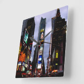 New York Clock Times Square NY Wall Clock Quadratische Wanduhr (Winkel)