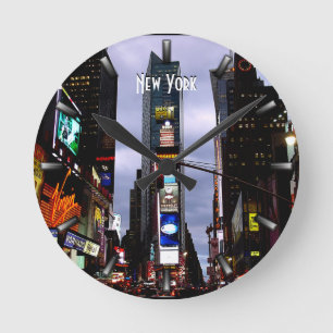 New York Clock Times Square NY Wall Clock Runde Wanduhr