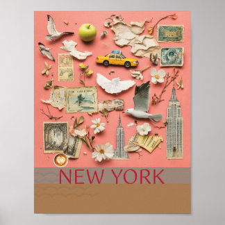New York Collage Poster