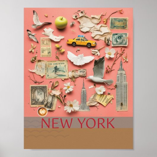 New York Collage Poster (Vorne)