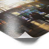 New York Columbus Circle Shoppers Sunlight NYC Fotodruck (Ecke)