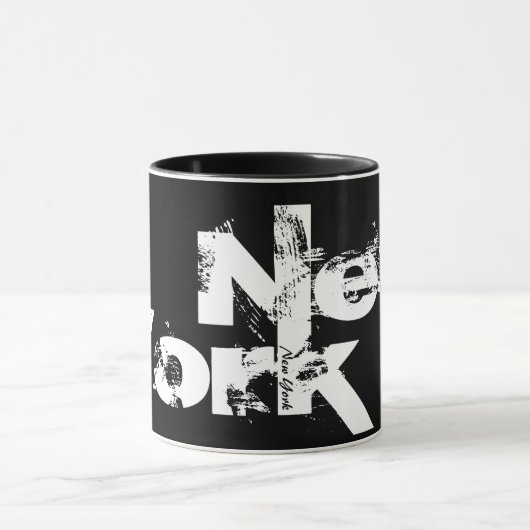 New York - Coole Schwarz-Weiß-Tasse Tasse (Zentrum)