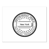 NEW YORK Country text Creativity Documents Package Gummistempel (Prägung)