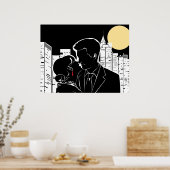 New York Couple's Kiss Poster (Küche)