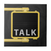 New York Crosswalk Sign Talk Fliese (Vorderseite)