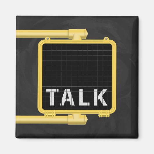New York Crosswalk Sign Talk Magnet (Vorne)