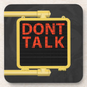 New York Crosswalk Sign Talk Untersetzer (Vorderseite)