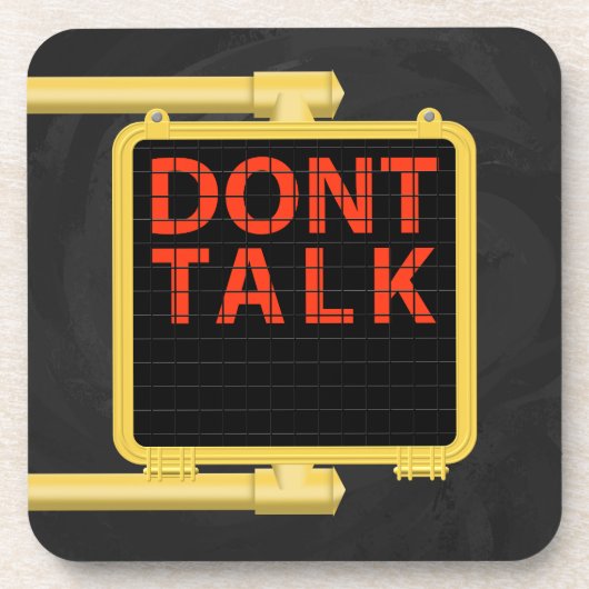 New York Crosswalk Sign Talk Untersetzer (Vorderseite)