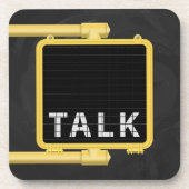 New York Crosswalk Sign Talk Untersetzer (Vorderseite)