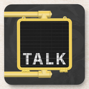 New York Crosswalk Sign Talk Untersetzer