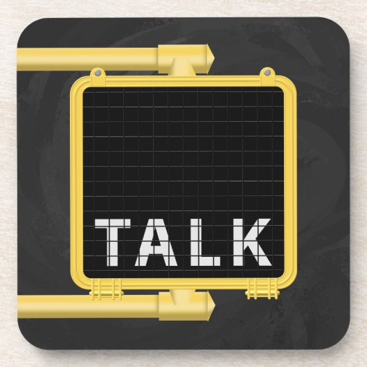 New York Crosswalk Sign Talk Untersetzer (Vorderseite)