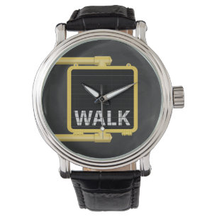 New York Crosswalk Sign Walk Armbanduhr