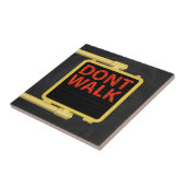 New York Crosswalk Sign Walk Fliese (Seite)