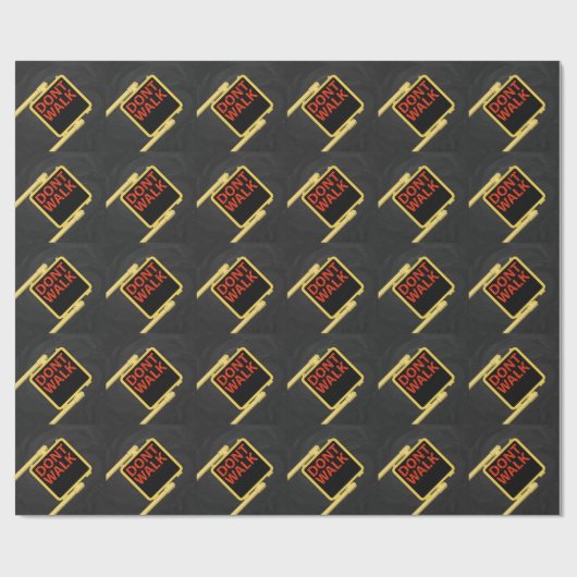 New York Crosswalk Sign Walk Geschenkpapier (Flach)
