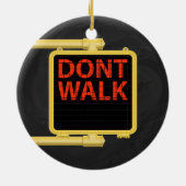 New York Crosswalk Sign Walk Keramikornament (Hinten)