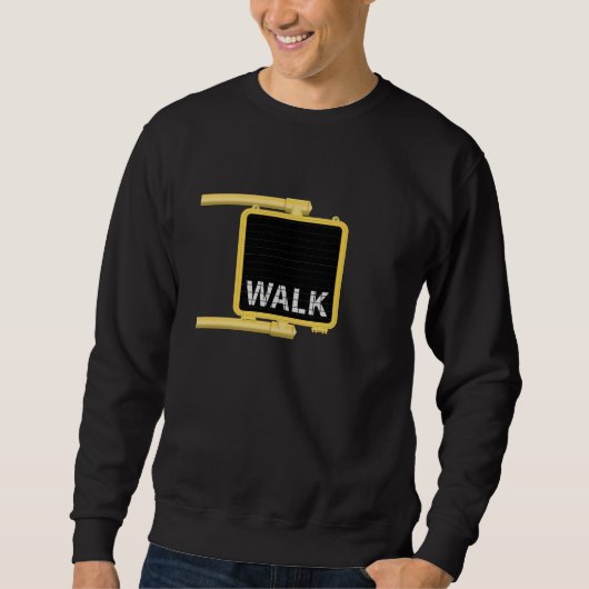 New York Crosswalk Sign Walk Sweatshirt (Vorderseite)
