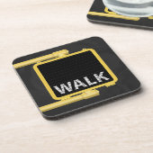 New York Crosswalk Sign Walk Untersetzer (Linke Seite)