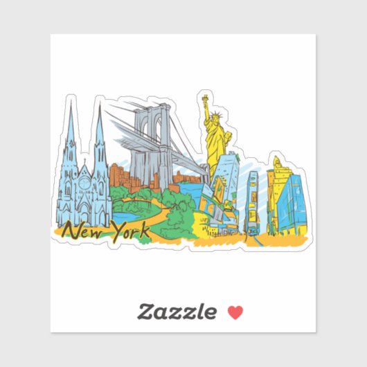 New York Ctiy Aufkleber (Blatt)