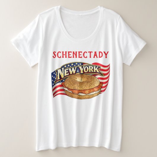 New York Damen Plus Size T-Shirt (Design vorne)